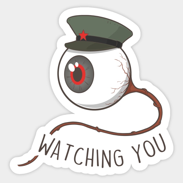 Watching you Sticker by boilingfrog